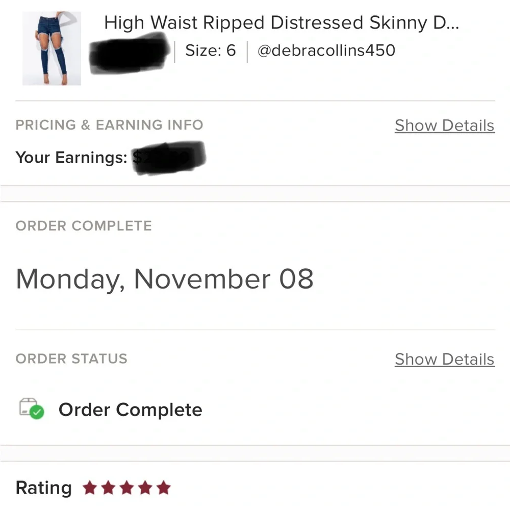 Blue High Waist Ripped Distressed Skinny Denim Jeans Pants - Picture 3 of 13